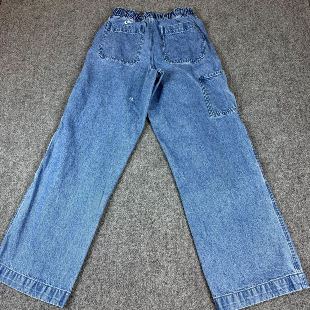 Nike SB Loose Fit Skate Pants Medium Wash Blue Denim Carpenter Jeans Mens XS